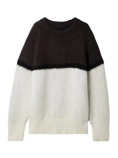 Khaite Martina Oversized Ribbed Cashmere And Mohair-blend Sweater | Thumbnail 1 Khaite Martina Oversized Ribbed Cashmere And Mohair-blend Sweater | Thumbnail 1