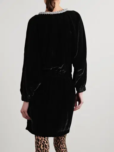 Isabel Marant Beniga Crystal-embellished Velvet Mini Dress | Thumbnail 3 Isabel Marant Beniga Crystal-embellished Velvet Mini Dress | Thumbnail 3