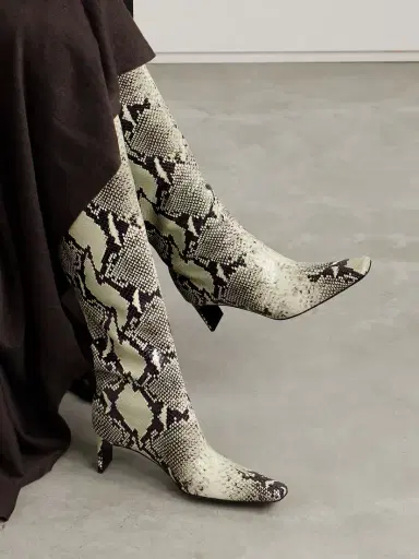 Khaite Ona Snake-print Leather Knee Boots | Thumbnail 2 Khaite Ona Snake-print Leather Knee Boots | Thumbnail 2