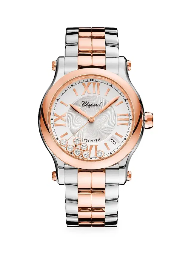 Women's Happy Sport 18K Rose Gold, Stainless Steel & Diamond Bracelet Watch - Rose Gold Women's Happy Sport 18K Rose Gold, Stainless Steel & Diamond Bracelet Watch - Rose Gold