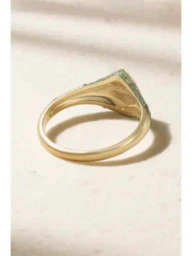 Yvonne Léon Baby Chevaliere 9-karat Gold Tsavorite Ring | Thumbnail 3 Yvonne Léon Baby Chevaliere 9-karat Gold Tsavorite Ring | Thumbnail 3