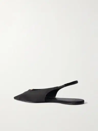 Saint Laurent Babylone Embellished Crepe Point-toe Slingback Flats | Thumbnail 3 Saint Laurent Babylone Embellished Crepe Point-toe Slingback Flats | Thumbnail 3