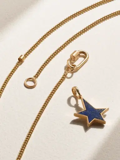 Marla Aaron Not So Heavy + Babylock+ Star 14-karat Gold Lapis Lazuli Necklace | Thumbnail 3 Marla Aaron Not So Heavy + Babylock+ Star 14-karat Gold Lapis Lazuli Necklace | Thumbnail 3
