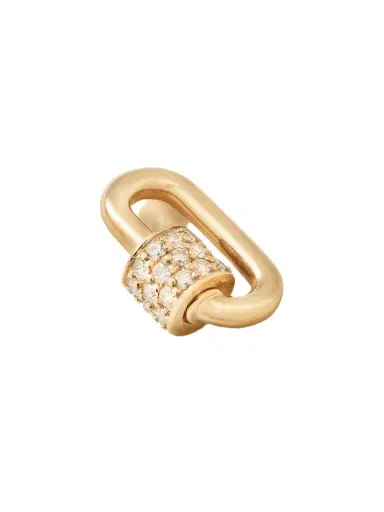 Marla Aaron Stoned Chubby Babylock 14-karat Gold Diamond Pendant | Thumbnail 1 Marla Aaron Stoned Chubby Babylock 14-karat Gold Diamond Pendant | Thumbnail 1