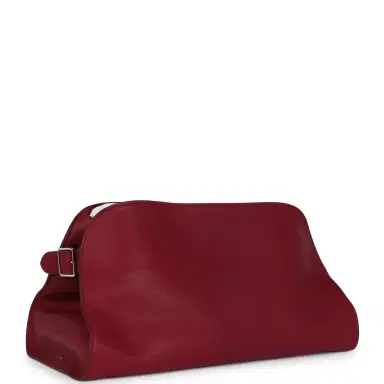 The Row The Row Soft Margaux East West Clutch Amaranto Saddle Leather Silver Hardware | Thumbnail 2 The Row The Row Soft Margaux East West Clutch Amaranto Saddle Leather Silver Hardware | Thumbnail 2