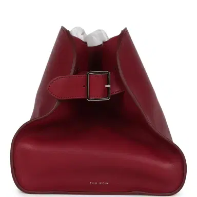 The Row The Row Soft Margaux East West Clutch Amaranto Saddle Leather Silver Hardware | Thumbnail 3 The Row The Row Soft Margaux East West Clutch Amaranto Saddle Leather Silver Hardware | Thumbnail 3