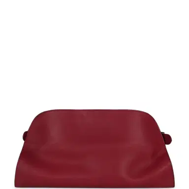 The Row The Row Soft Margaux East West Clutch Amaranto Saddle Leather Silver Hardware | Thumbnail 4 The Row The Row Soft Margaux East West Clutch Amaranto Saddle Leather Silver Hardware | Thumbnail 4