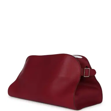 The Row The Row Soft Margaux East West Clutch Amaranto Saddle Leather Silver Hardware | Thumbnail 5 The Row The Row Soft Margaux East West Clutch Amaranto Saddle Leather Silver Hardware | Thumbnail 5