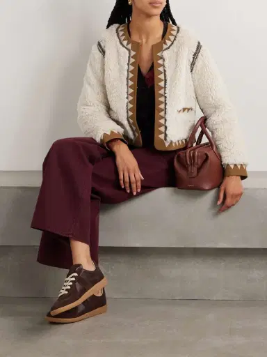 Sea Ginevra Leather And Suede-trimmed Faux Shearling Jacket | Thumbnail 2 Sea Ginevra Leather And Suede-trimmed Faux Shearling Jacket | Thumbnail 2