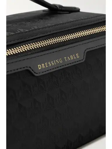 Anya Hindmarch Dressing Table Leather-trimmed Logo-jacquard Nylon Cosmetics Case | Thumbnail 3 Anya Hindmarch Dressing Table Leather-trimmed Logo-jacquard Nylon Cosmetics Case | Thumbnail 3