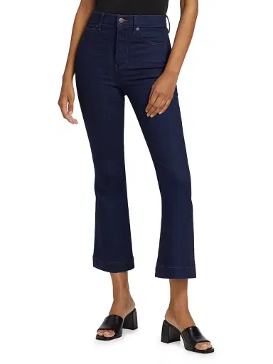 Veronica Beard Women's Carson High-Rise Ankle-Flare Jeans - Indigo Rinse - Size 32 | Thumbnail 3 Veronica Beard Women's Carson High-Rise Ankle-Flare Jeans - Indigo Rinse - Size 32 | Thumbnail 3