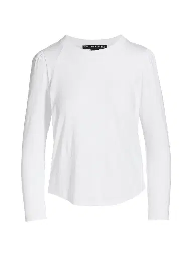 Veronica Beard Women's Mason Baseball T-Shirt - White - Size XS | Thumbnail 1 Veronica Beard Women's Mason Baseball T-Shirt - White - Size XS | Thumbnail 1