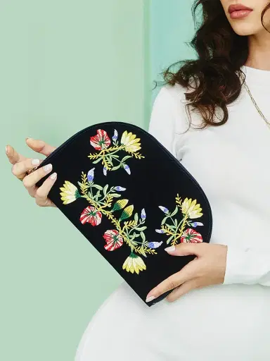 Wolf Zoe Embroidered Travel Jewelry Portfolio | Thumbnail 3 Wolf Zoe Embroidered Travel Jewelry Portfolio | Thumbnail 3