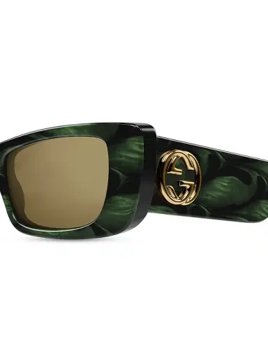 Gucci Men's Fluo 52MM Rectangular Acetate Sunglasses - Green | Thumbnail 3 Gucci Men's Fluo 52MM Rectangular Acetate Sunglasses - Green | Thumbnail 3
