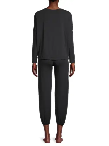 Eberjey Women's Gisele 2-Piece Slouchy Pajama Set - Black | Thumbnail 5 Eberjey Women's Gisele 2-Piece Slouchy Pajama Set - Black | Thumbnail 5