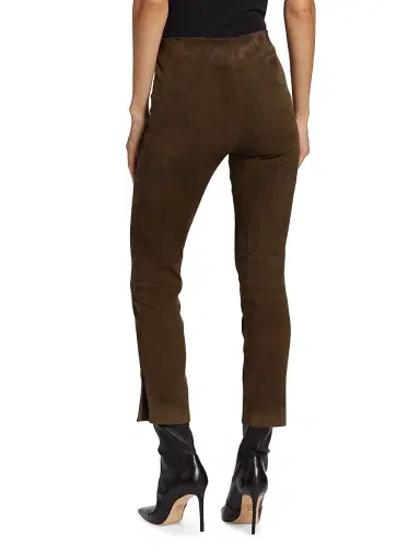 Vince Women's Stretch-Suede Cropped Pants | Thumbnail 5 Vince Women's Stretch-Suede Cropped Pants | Thumbnail 5