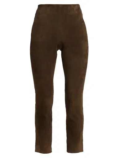 Vince Women's Stretch-Suede Cropped Pants | Thumbnail 1 Vince Women's Stretch-Suede Cropped Pants | Thumbnail 1