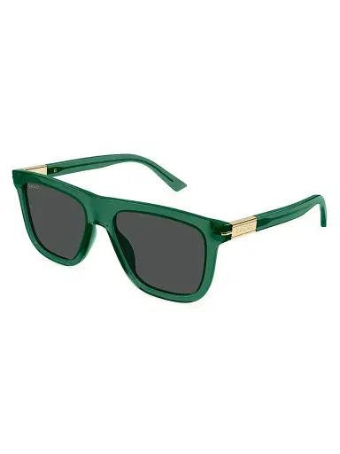 Gucci Men's Web Ingot GG1502S 54MM Square Sunglasses - Translucent Green Grey | Thumbnail 2 Gucci Men's Web Ingot GG1502S 54MM Square Sunglasses - Translucent Green Grey | Thumbnail 2