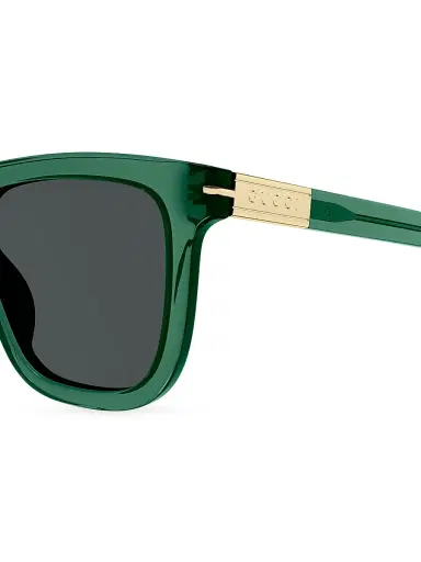 Gucci Men's Web Ingot GG1502S 54MM Square Sunglasses - Translucent Green Grey | Thumbnail 3 Gucci Men's Web Ingot GG1502S 54MM Square Sunglasses - Translucent Green Grey | Thumbnail 3
