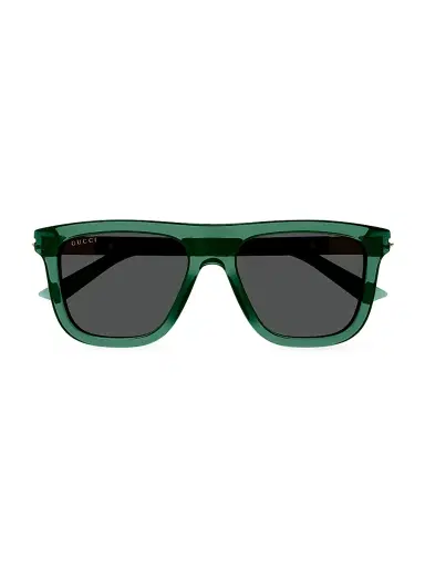 Gucci Men's Web Ingot GG1502S 54MM Square Sunglasses - Translucent Green Grey | Thumbnail 1 Gucci Men's Web Ingot GG1502S 54MM Square Sunglasses - Translucent Green Grey | Thumbnail 1