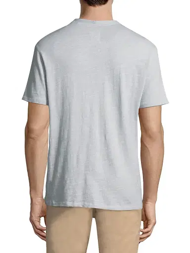 rag & bone Men's Textured Slim-fit Short Sleeve Henley T-Shirt - White | Thumbnail 5 rag & bone Men's Textured Slim-fit Short Sleeve Henley T-Shirt - White | Thumbnail 5