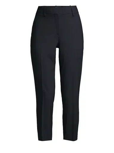 Theory Women's Treeca Skinny-Leg Cropped Classic Suiting Pants - Deep Navy | Thumbnail 4 Theory Women's Treeca Skinny-Leg Cropped Classic Suiting Pants - Deep Navy | Thumbnail 4