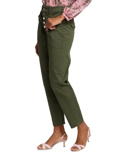 Veronica Beard Women's Arya Cargo Straight-Leg Pants - Army Green - Size 32 | Thumbnail 4 Veronica Beard Women's Arya Cargo Straight-Leg Pants - Army Green - Size 32 | Thumbnail 4