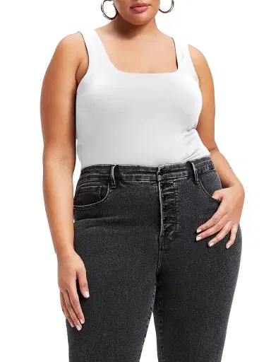 Good American Women's Sculpting Modern Tank Bodysuit - White | Thumbnail 3 Good American Women's Sculpting Modern Tank Bodysuit - White | Thumbnail 3