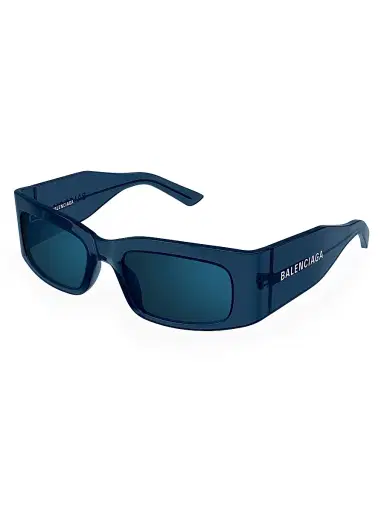 Balenciaga Men's Paper 56MM Rectangular Sunglasses - Navy Blue | Thumbnail 1 Balenciaga Men's Paper 56MM Rectangular Sunglasses - Navy Blue | Thumbnail 1