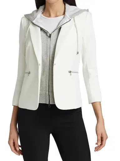 Veronica Beard Women's Hooded Dickey - Heather Grey | Thumbnail 3 Veronica Beard Women's Hooded Dickey - Heather Grey | Thumbnail 3