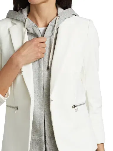 Veronica Beard Women's Hooded Dickey - Heather Grey | Thumbnail 6 Veronica Beard Women's Hooded Dickey - Heather Grey | Thumbnail 6