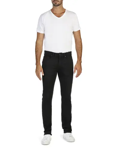 PAIGE Federal Stretch Slim-Straight Jeans - Black Shadow - Size 40 | Thumbnail 2 PAIGE Federal Stretch Slim-Straight Jeans - Black Shadow - Size 40 | Thumbnail 2