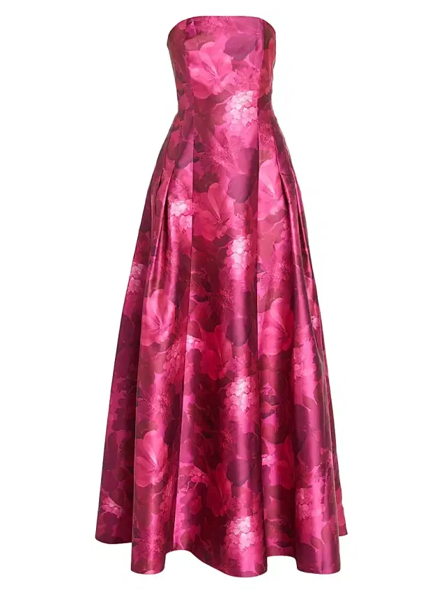 Women's Zofia Floral Strapless Gown - Magenta Bella Bouquet Women's Zofia Floral Strapless Gown - Magenta Bella Bouquet