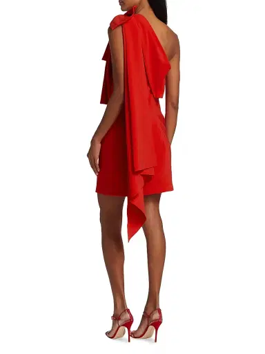 SACHIN BABI Women's Bella One-Shoulder Bow Minidress - Chili Red | Thumbnail 5 SACHIN BABI Women's Bella One-Shoulder Bow Minidress - Chili Red | Thumbnail 5