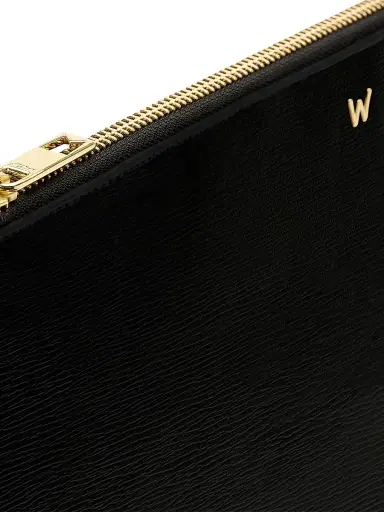 Wolf W Leather Laptop Sleeve - Black | Thumbnail 3 Wolf W Leather Laptop Sleeve - Black | Thumbnail 3