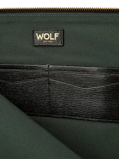 Wolf W Leather Laptop Sleeve - Black | Thumbnail 4 Wolf W Leather Laptop Sleeve - Black | Thumbnail 4