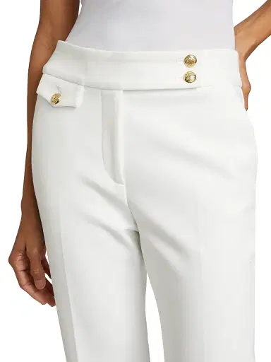Veronica Beard Women's Renzo Straight-Leg Ankle-Crop Pants - Off White Gold - Size 18 | Thumbnail 6 Veronica Beard Women's Renzo Straight-Leg Ankle-Crop Pants - Off White Gold - Size 18 | Thumbnail 6