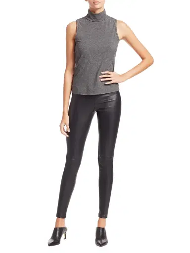 Theory Women's Adbelle Leather Leggings | Thumbnail 2 Theory Women's Adbelle Leather Leggings | Thumbnail 2