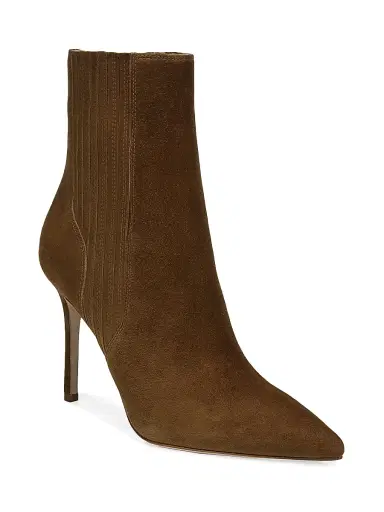 Veronica Beard Women's Lisa 95MM Suede Ankle Boots - Chestnut | Thumbnail 2 Veronica Beard Women's Lisa 95MM Suede Ankle Boots - Chestnut | Thumbnail 2