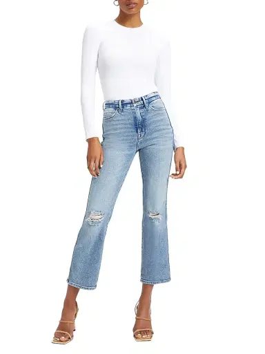 Good American Women's Sculpting Crewneck Bodysuit - White | Thumbnail 2 Good American Women's Sculpting Crewneck Bodysuit - White | Thumbnail 2