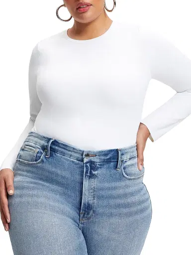 Good American Women's Sculpting Crewneck Bodysuit - White | Thumbnail 7 Good American Women's Sculpting Crewneck Bodysuit - White | Thumbnail 7