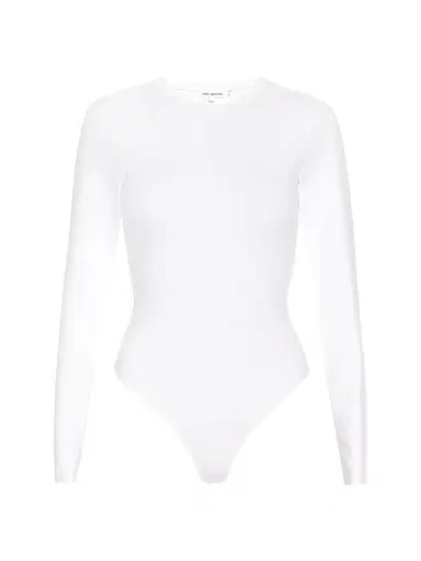 Good American Women's Sculpting Crewneck Bodysuit - White | Thumbnail 1 Good American Women's Sculpting Crewneck Bodysuit - White | Thumbnail 1