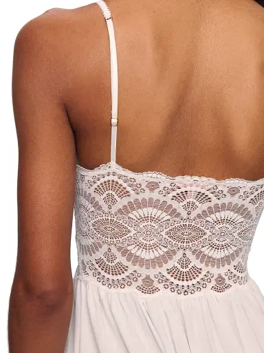 Eberjey Women's Mariana Modal Lace-Trim Chemise - White - Size Large | Thumbnail 7 Eberjey Women's Mariana Modal Lace-Trim Chemise - White - Size Large | Thumbnail 7