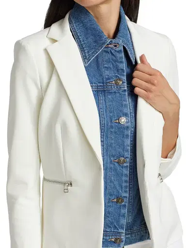 Veronica Beard Women's Slate Denim Dickey | Thumbnail 6 Veronica Beard Women's Slate Denim Dickey | Thumbnail 6