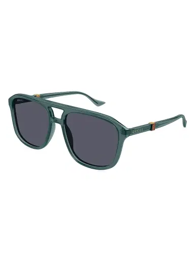 Gucci Men's Running Web GG1494S 57MM Navigator Sunglasses - Dark Green Grey | Thumbnail 2 Gucci Men's Running Web GG1494S 57MM Navigator Sunglasses - Dark Green Grey | Thumbnail 2