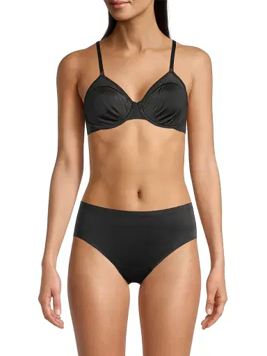 Le Mystere Women's Satin & Mesh Underwire Bra - Black - Size 38B | Thumbnail 3 Le Mystere Women's Satin & Mesh Underwire Bra - Black - Size 38B | Thumbnail 3