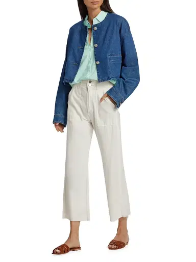 XÍRENA Women's Paley Cropped Denim Jacket | Thumbnail 2 XÍRENA Women's Paley Cropped Denim Jacket | Thumbnail 2