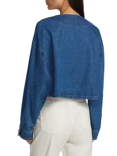 XÍRENA Women's Paley Cropped Denim Jacket | Thumbnail 5 XÍRENA Women's Paley Cropped Denim Jacket | Thumbnail 5
