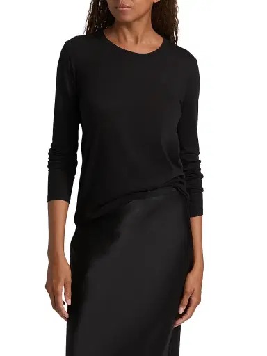 Vince Women's Jersey Boatneck Long-Sleeve T-Shirt | Thumbnail 3 Vince Women's Jersey Boatneck Long-Sleeve T-Shirt | Thumbnail 3