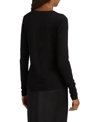 Vince Women's Jersey Boatneck Long-Sleeve T-Shirt | Thumbnail 5 Vince Women's Jersey Boatneck Long-Sleeve T-Shirt | Thumbnail 5